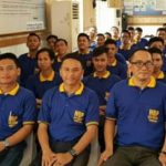 Warga binaan Lapas Pemuda kota Tangerang ketika didampingi Ditjen PAS, saat peresmian kelas kampus kehidupan yang dibuka mentri Yasonna