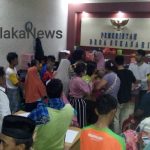 pengungsi korban Tsunami pesisir pantai Pandeglang selat sunda
