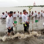 Tanam Mangrove di PLTU Labuan Banten oleh Ibu Negara Iriana